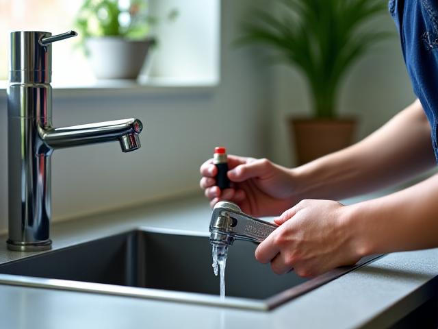 DecoDroit professzionális vízvezeték-szerelő csővezeték javítása közben